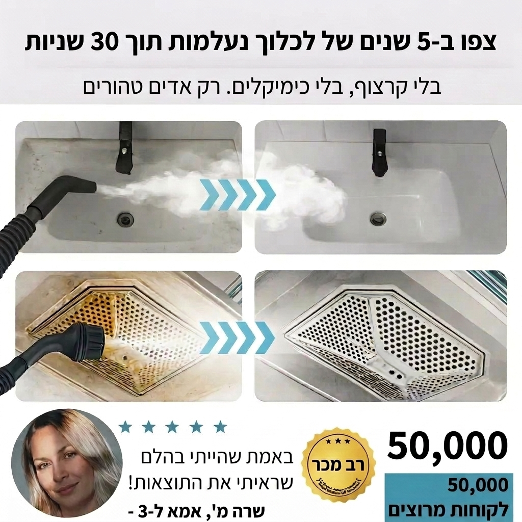 מנקה קיטור עם אדים
